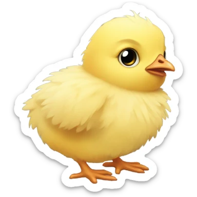 Baby chick sad  sticker