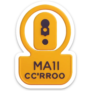 extraction point sign from Tarkov, 3D emoji style sticker