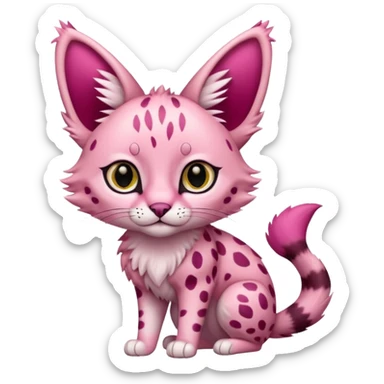Pink Magenta Pastel-Rose Serval sticker