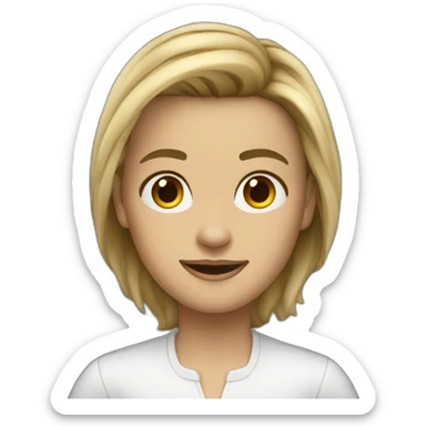 young entrepreneur darkblond hair sticker