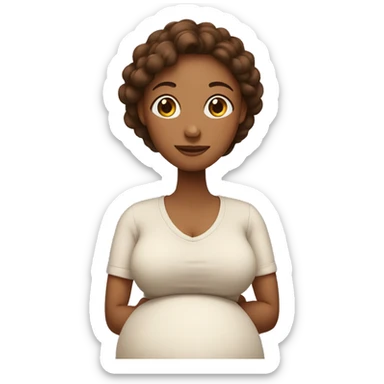 pregnant woman crossing her hands sticker