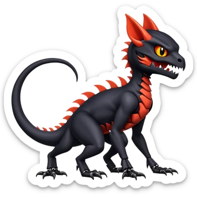 Salandit-Noibat-Litten-Hybrid with a skull-head (Full body) sticker