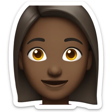 smiling dark-skinned female portrait sticker