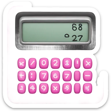 pink calculator sticker