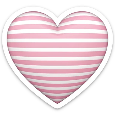 sakura heart with a striped pattern sticker