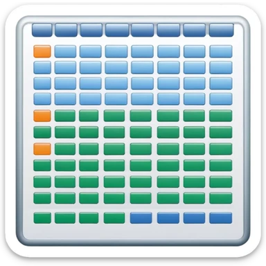 spreadsheet file with rows and columns sticker