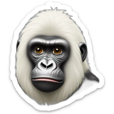 Gorila albino mandando un besos  sticker