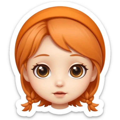 cute chibi cartoon, big eyes, soft shading, smooth gradients, clean outlines, high detail, sticker style sticker