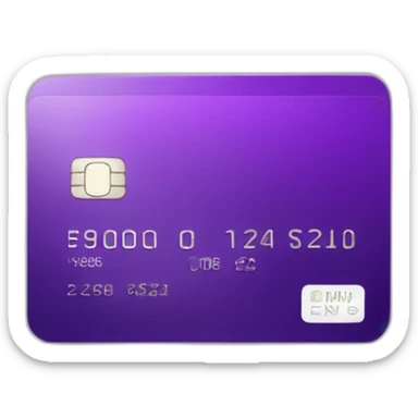 purple credit card sticker