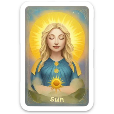 Tarot card the sun sticker
