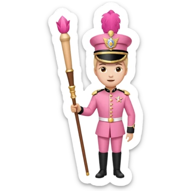 Parade Marchers, drum major, pink uniform sticker