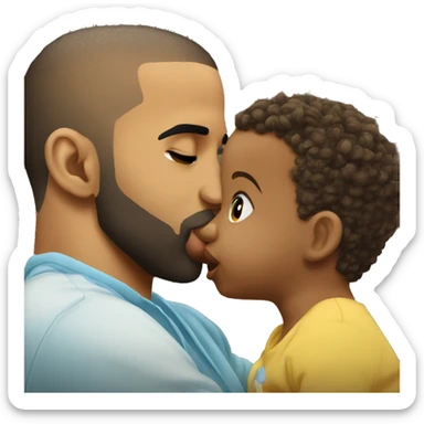 Drake kissing a baby sticker