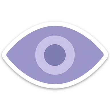 A dull purple eyes sticker