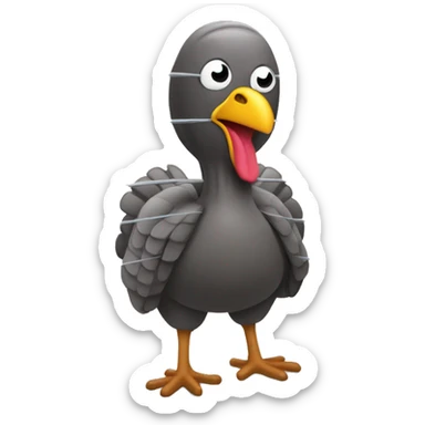 A turkey fencing  sticker