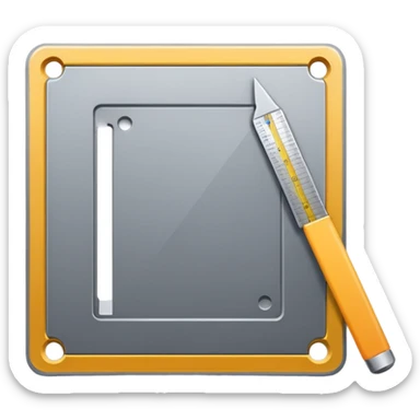 mac os icon square crop tool ruler sticker