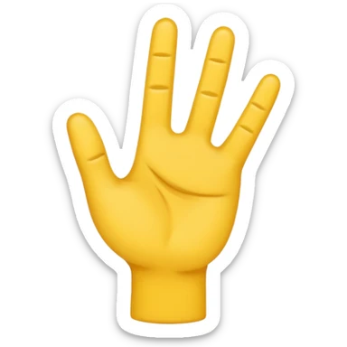 YVL emoji not to realistic make it look like an emoji hand sticker