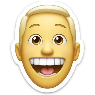 Holding in a laugh sticker