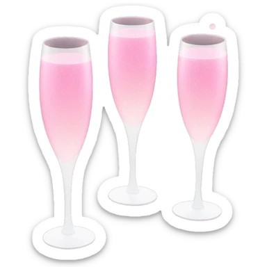 Champagne cheers pink sticker
