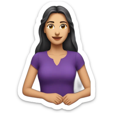 Armenian women in purple clothing in the bus sticker