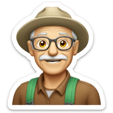 retired gardener sticker