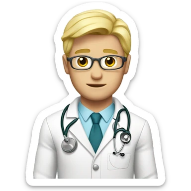 Blond male doctor with lots of muscles sticker