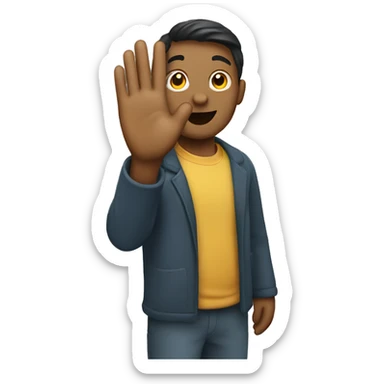 person waving sticker