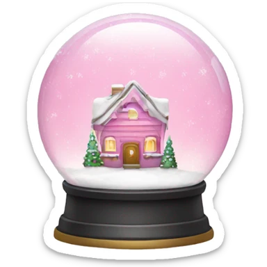 Pink snow globe  sticker