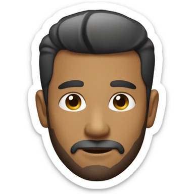 Man with slick back hair and short beard  sticker