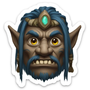 troll shaman from world of warcraft sticker