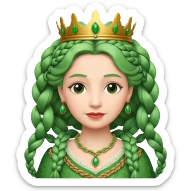 The queen with vine-like hair sticker