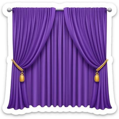 purple curtains open modern sticker