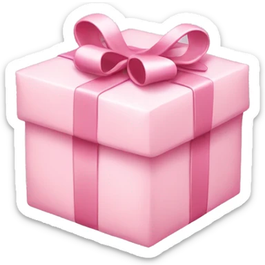 Light pink present sticker