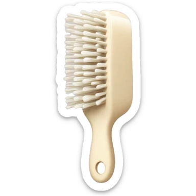 cream color hairbrush  sticker