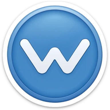 A blue circule whit a white tick in the medium sticker