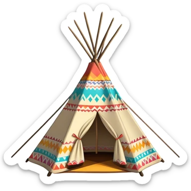 Teepee sticker
