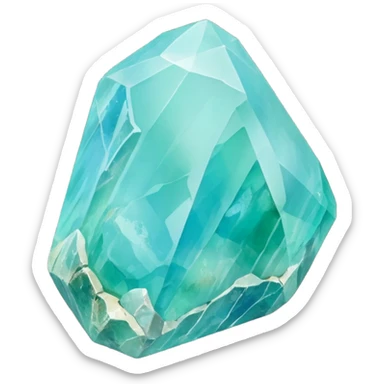 peruvian opal gemstone raw crystal mineral detailed sticker