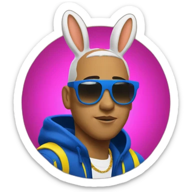 bad bunny reggaeton sticker