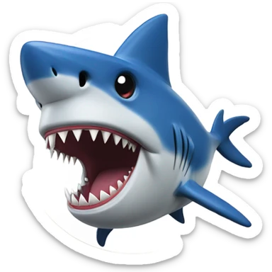 Shark with tattoo and dodgers hat sticker