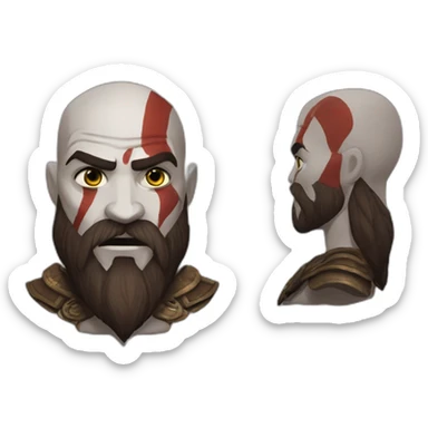Kratos God of war sticker