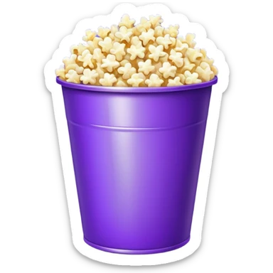 Purple popcorn bucket  sticker