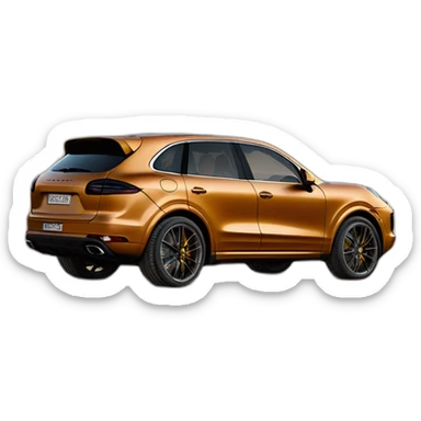 Porsche Cayenne in the sahara sticker