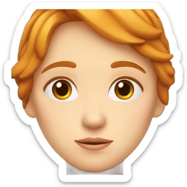 Fille rousse aux yeux clairs et teint clair qui dort sticker