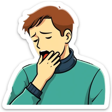 Man chocking himself sticker