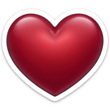 Corazón de color vino tinto sticker