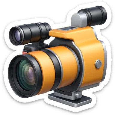 telephoto camera object icon, long zoom lens, professional DSLR body, 3D cartoon, mobile game icon style, centered, clean background, no text, no watermark
  sticker