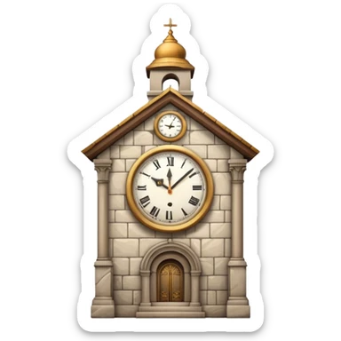 make an emoji which are a clock tower   but the tower is rond sticker