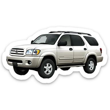 White 2004 Toyota sequoia  sticker