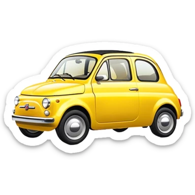Fiat 500 yellow  sticker