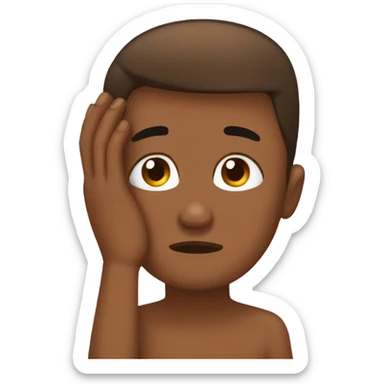 Facepalm brown skin sticker