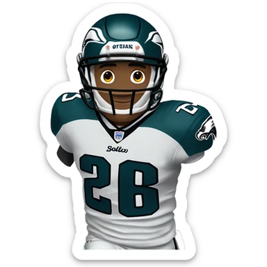 Saquan Barkley eagles player number 26 sticker